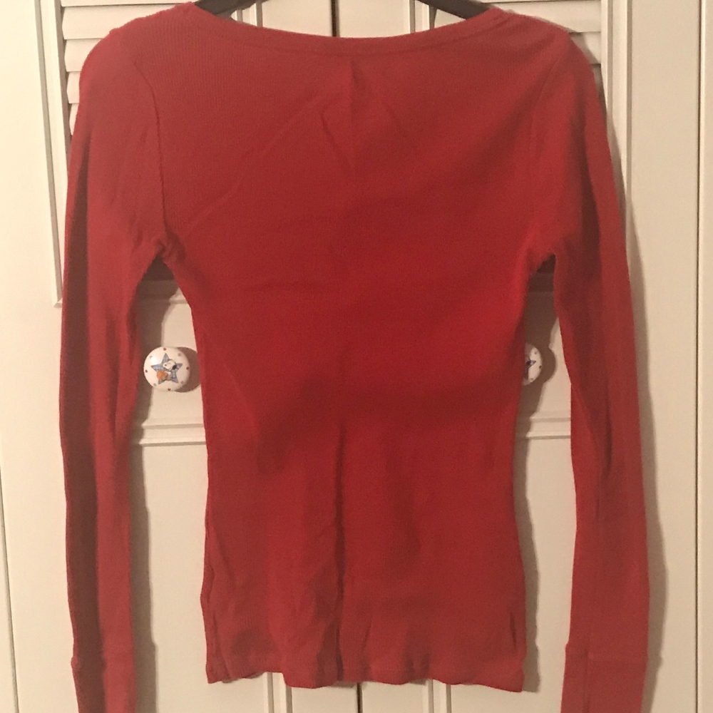 Red Long Sleeve Top